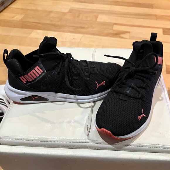 Puma Black & Pink Mesh Running Sneakers Women’s 10 - Picture 4 of 5